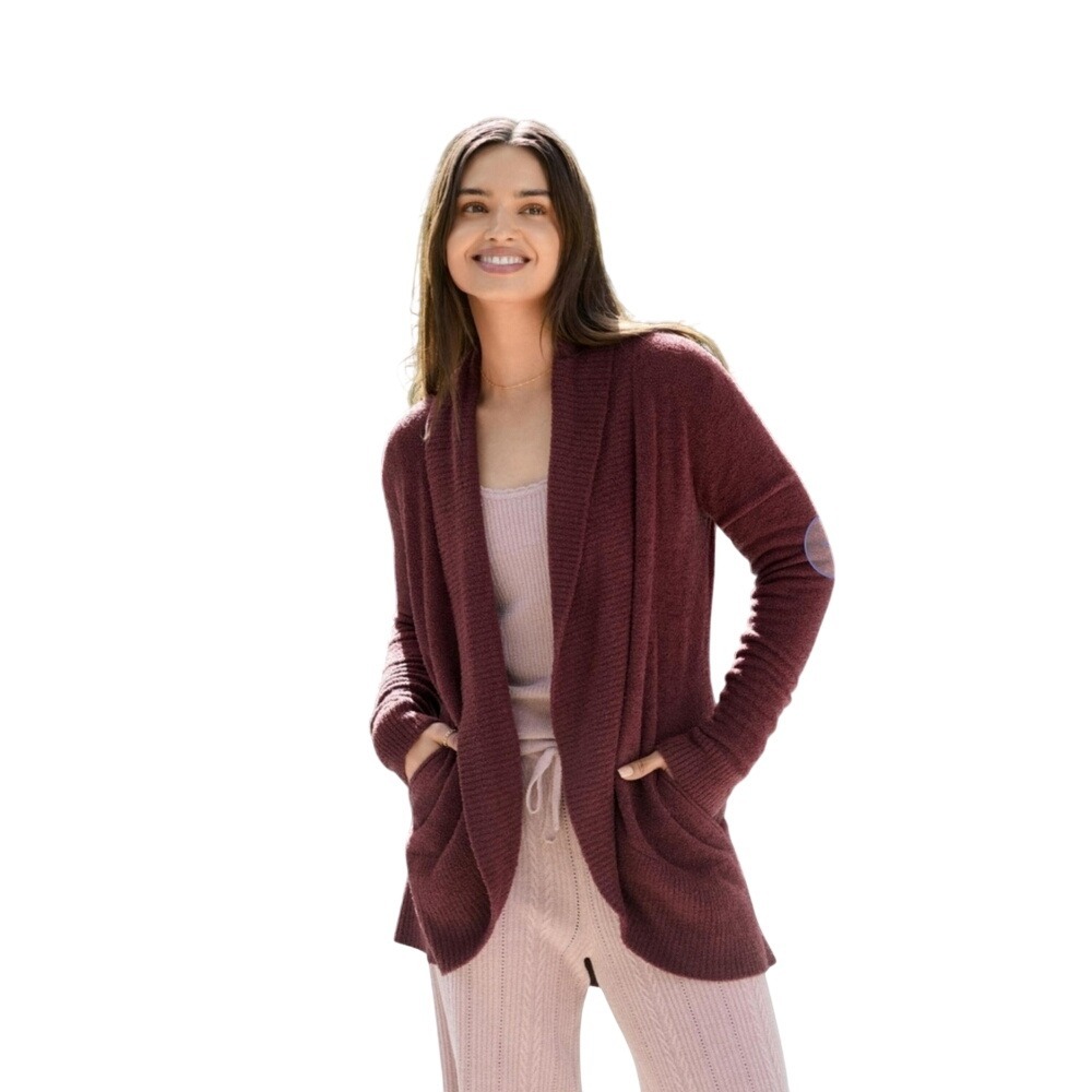 Barefoot Dreams CozyChic Lite Cardigan Soft Minimal Luxe Cozy‎ Fall Swester S